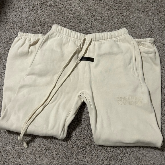 Essentials Cream Track Pants - Picture 6 of 8